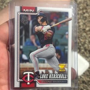 Topps Baseball Card with Red and Black Accents